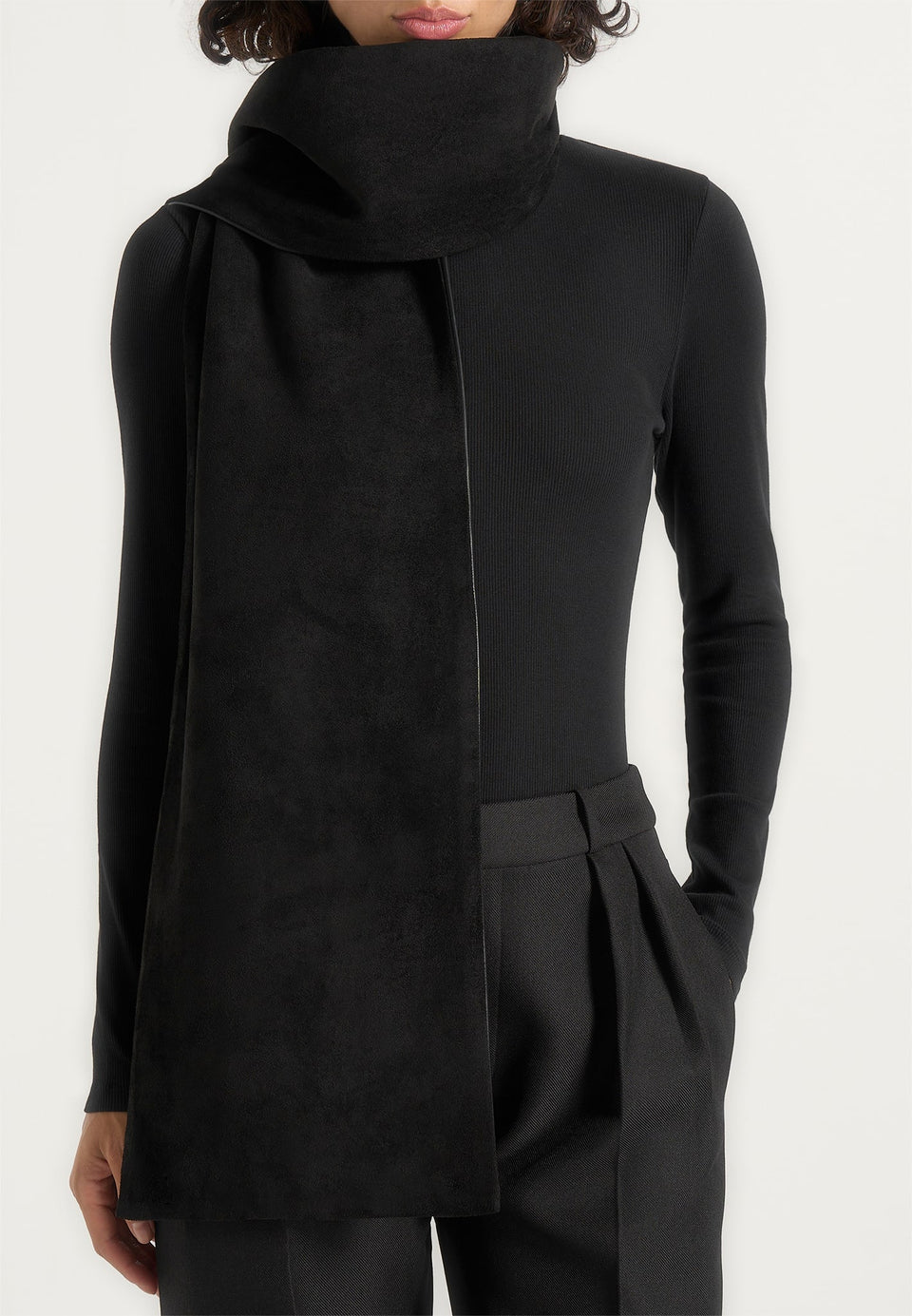 melia-reversible-leather-suede-scarf-black