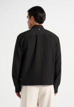 arlo-pinstripe-cropped-long-sleeve-shirt-black