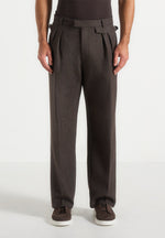 pierre-relaxed-fit-melange-pleated-tailored-trousers-brown