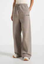 Taylor - Unisex Signature Wide Leg Joggers - Taupe