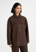 joy-tailored-oversized-shirt-brown