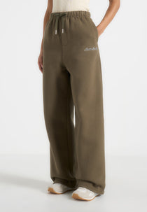 Taylor - Unisex Signature Wide Leg Joggers - Olive