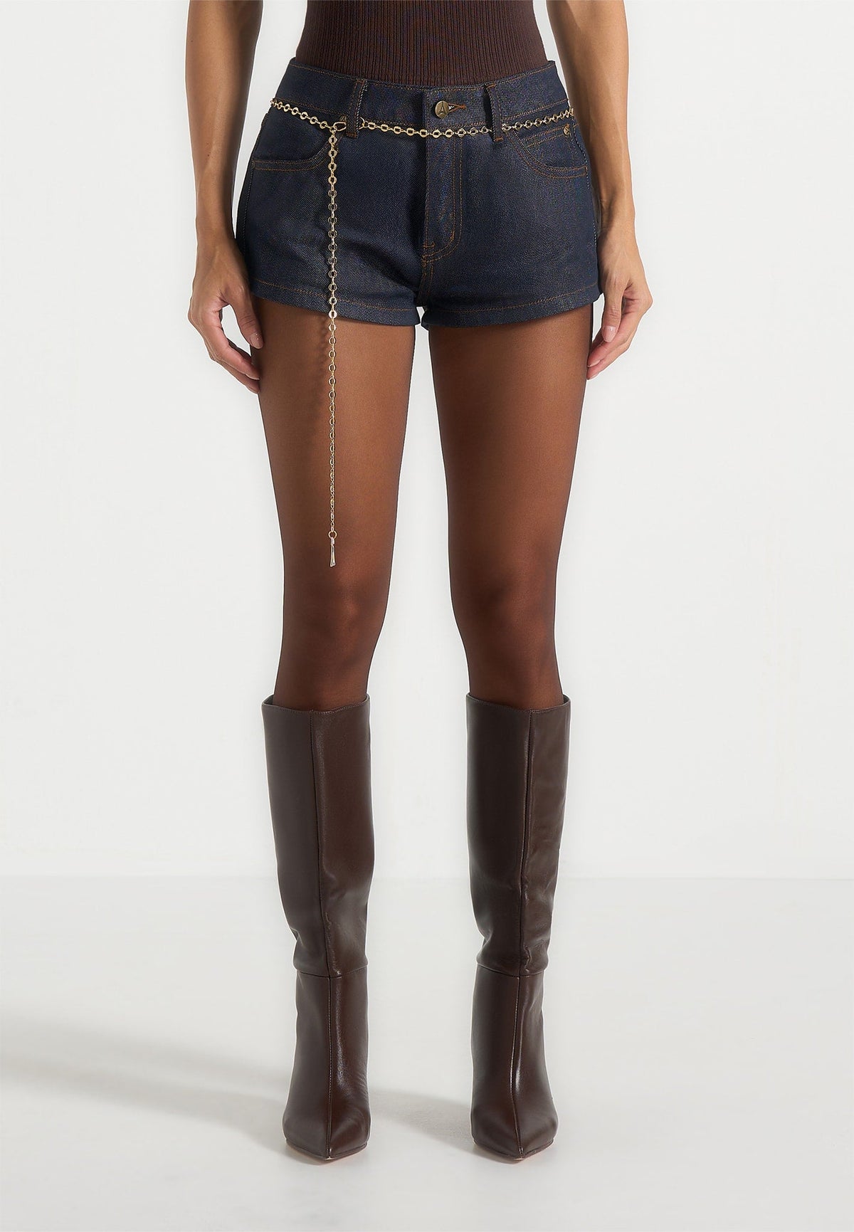 elina-denim-mini-shorts-with-chain-indigo