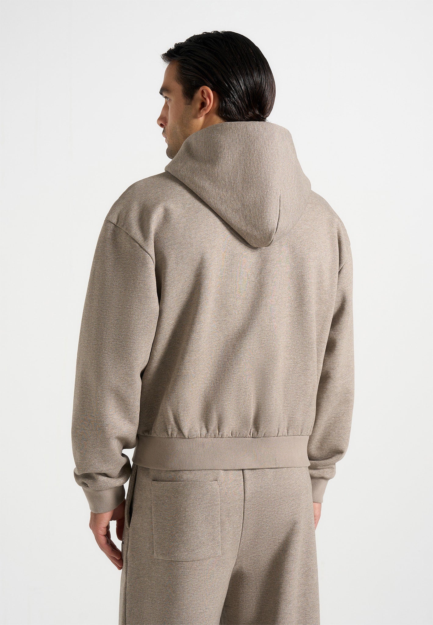 Zia - Unisex Signature Relaxed Fit Zip Hoodie - Taupe