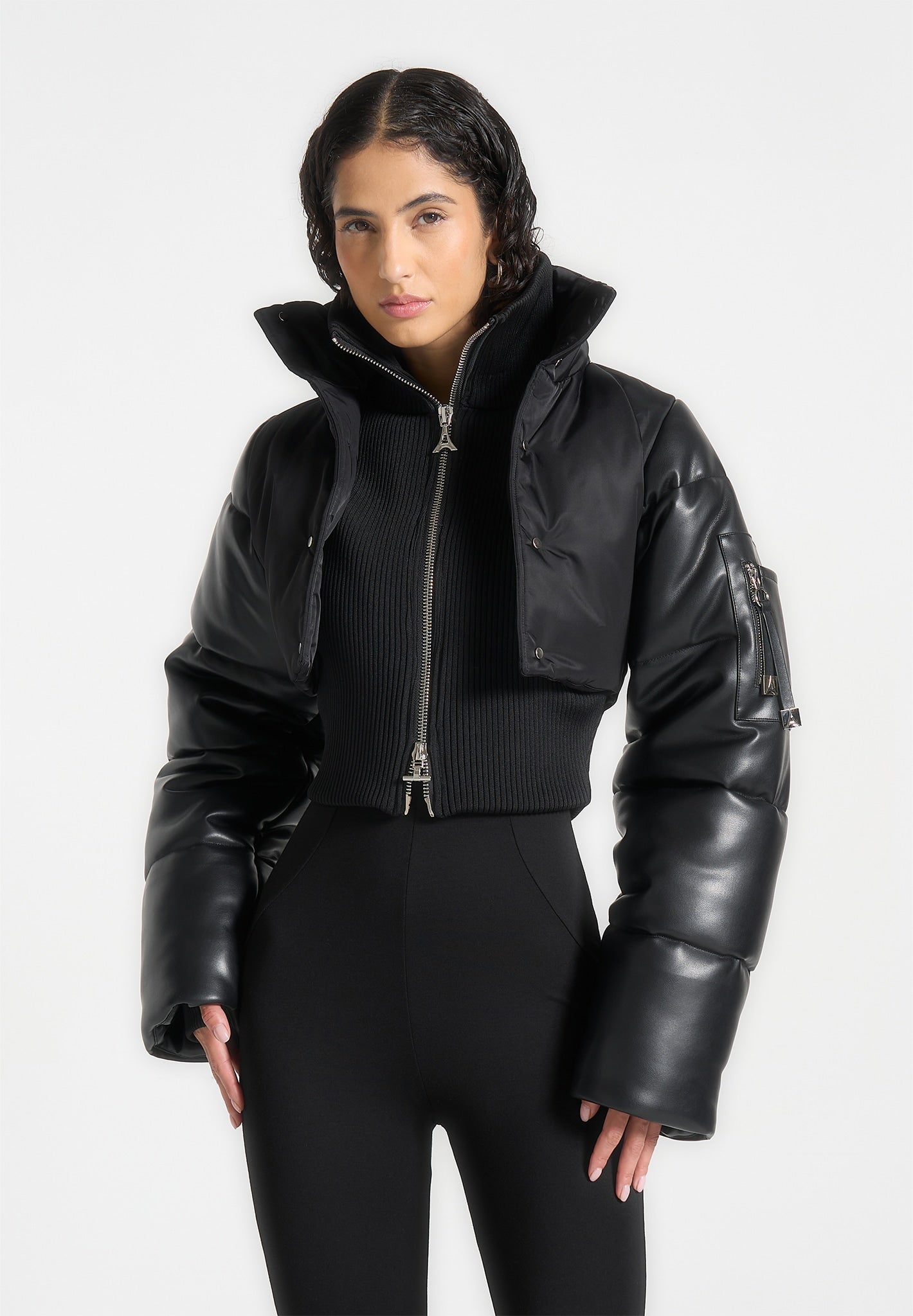 vegan-leather-and-nylon-layered-puffer-jacket-black 