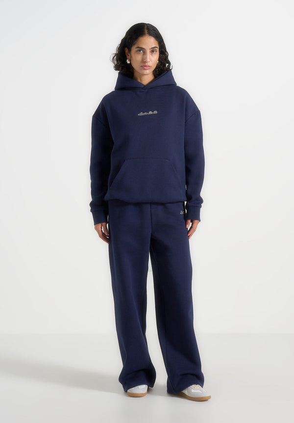 Ollie - Unisex Signature Relaxed Fit Hoodie - Navy