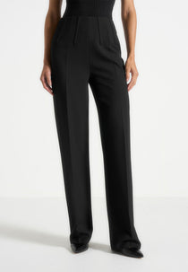 Rafaela - Corset Waist Tailored Trousers - Black