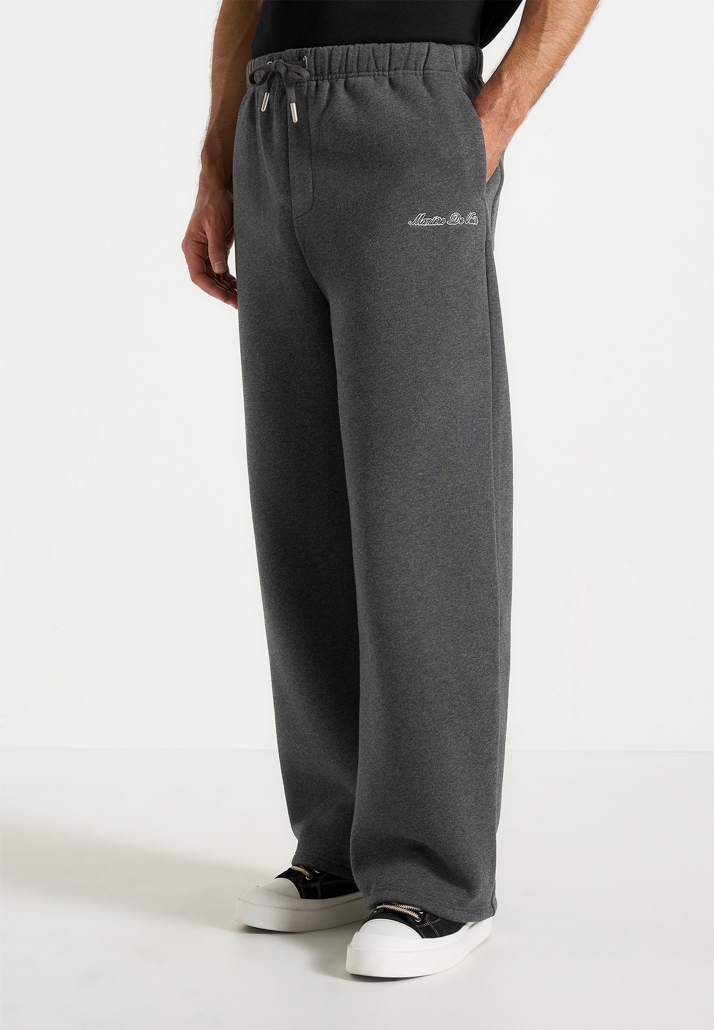 Taylor - Unisex Signature Wide Leg Joggers - Charcoal Grey