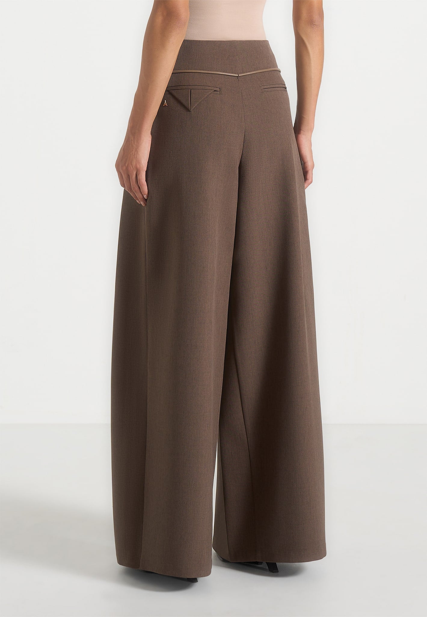 flora-box-pleat-wide-leg-belted-trousers-brown
