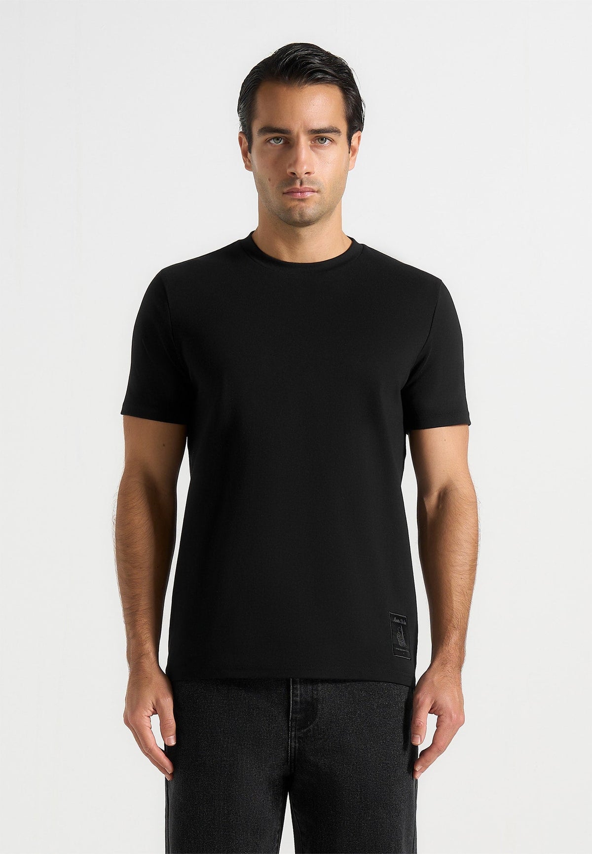 TS002 - Regular Fit Cotton T-Shirt - Black