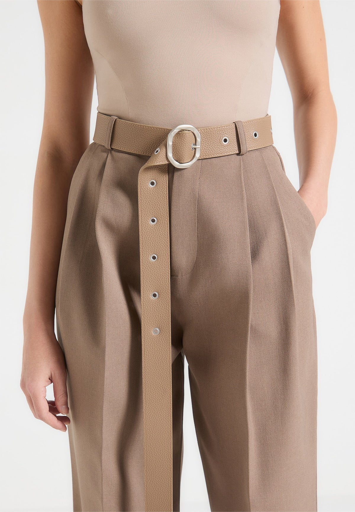 suzanne-tailored-trousers-with-oversized-belt-and-ankle-ties-taupe