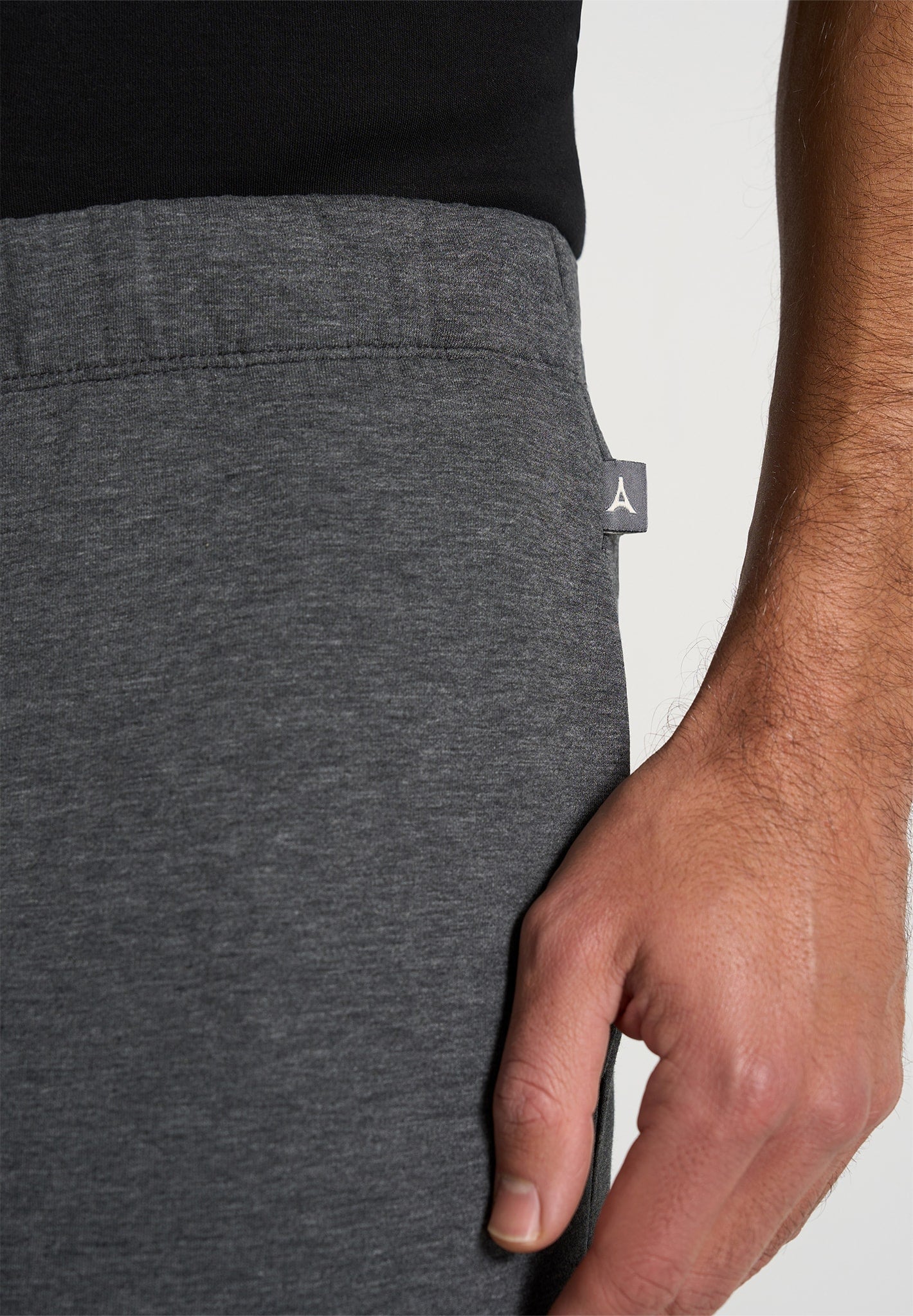 Dion - Neoprene Minimal Tapered Fit Cuffed Joggers - Charcoal Grey