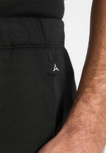 Dion - Neoprene Minimal Tapered Fit Cuffed Joggers - Black