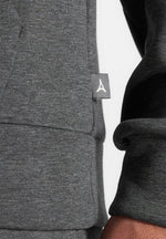 Drew - Neoprene Minimal Regular Fit Hoodie - Charcoal Grey