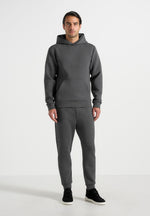 Drew - Neoprene Minimal Regular Fit Hoodie - Charcoal Grey