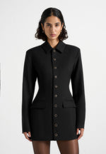 amelie-hourglass-button-up-blazer-dress-black