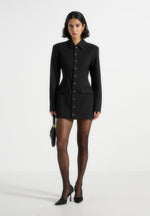 amelie-hourglass-button-up-blazer-dress-black