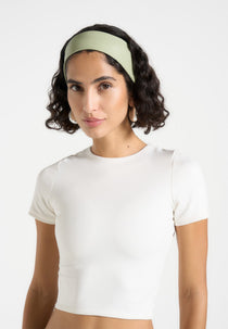 Lilou - Leather Eiffel Headband - Sage