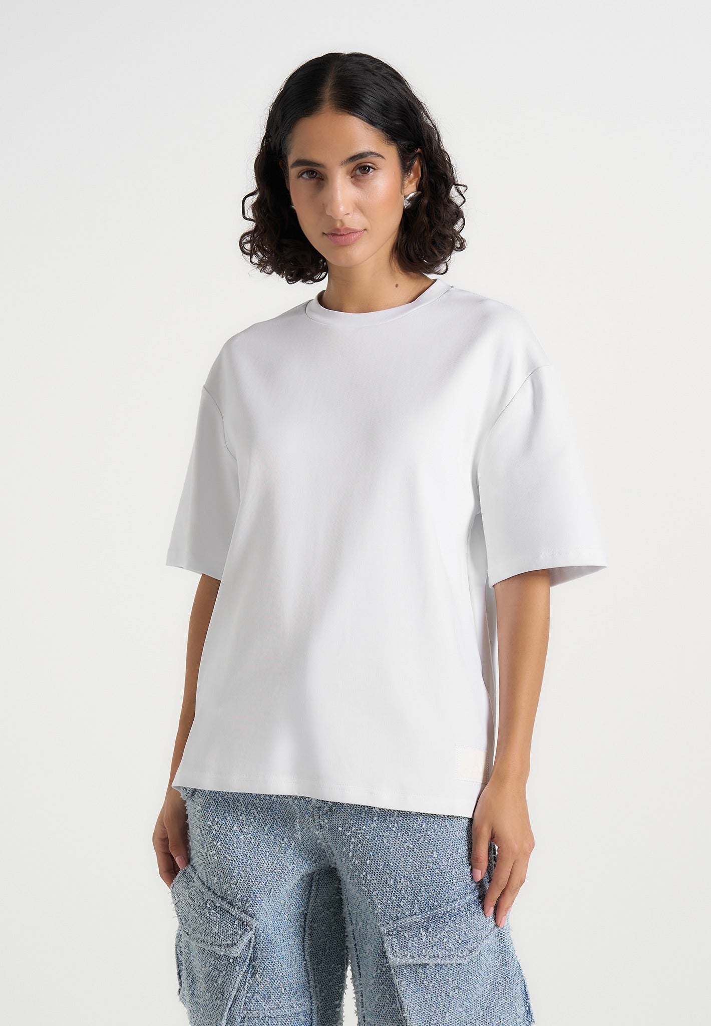 TS007 - Unisex Relaxed Fit Cotton T-Shirt - White