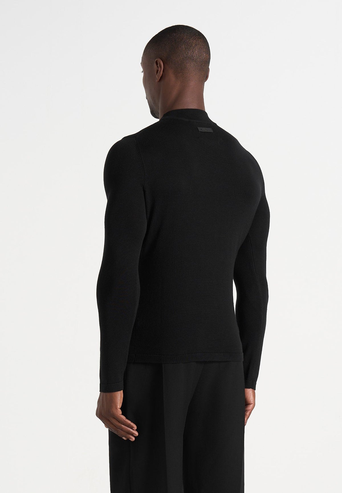 kw003-fitted-mock-neck-wool-blend-jumper-black