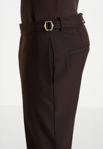 Hubert - Slim Fit Tailored Wool-Blend Pants - Brown