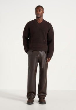 serge-relaxed-fit-leather-pleated-pants-brown