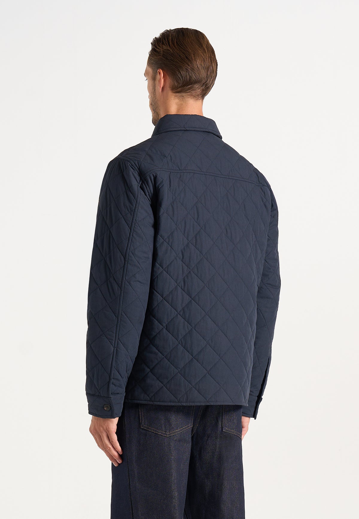 Elias - Quilted Shirt Jacket - Navy