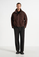 romain-unisex-funnel-neck-suede-relaxed-bomber-jacket