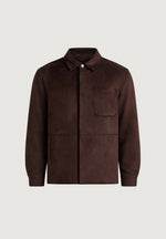 Andy - Unisex Suede Long Sleeve Shirt - Brown