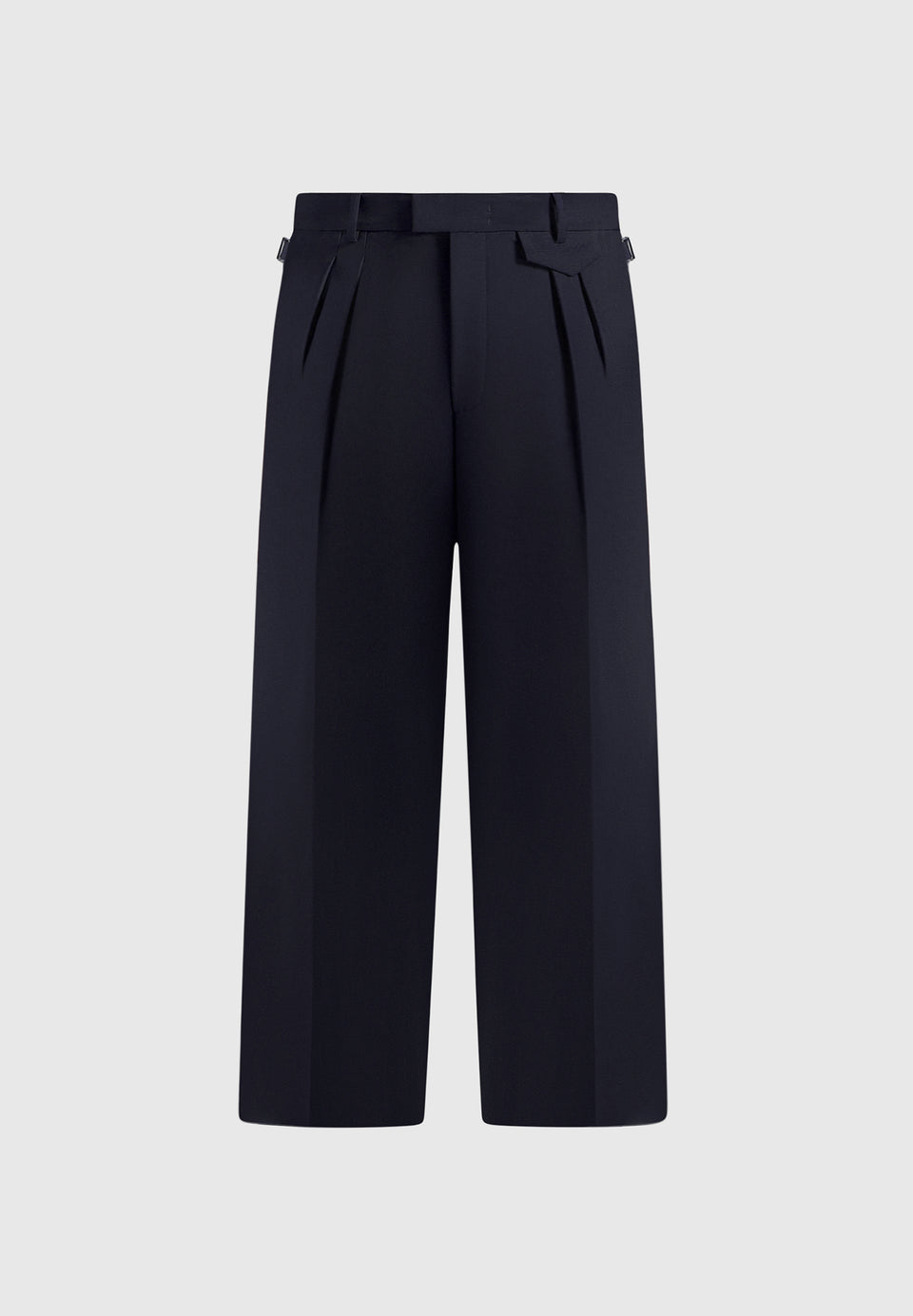 Pierre - Twin Pleat Tailored Wool-Blend Pants - Dark Navy