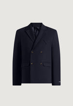 Didier - Double Breasted Wool-Blend Tailored Suit Jacket - Dark Navy