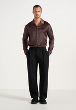 Constant - Satin Overshirt - Brown