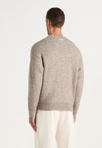 Theo - Asymmetric Brushed Wool-Blend Knit Jumper - Taupe