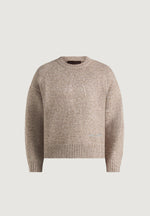 KW001 - Brushed Wool-Blend Knit Signature Jumper - Beige
