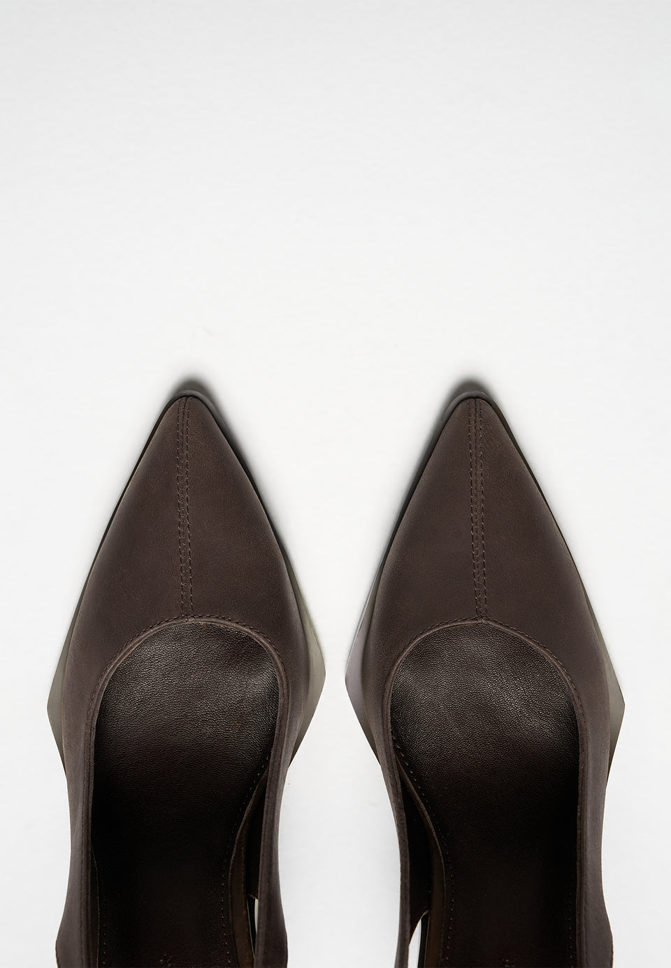 Sling Back Eiffel Heel - Brown