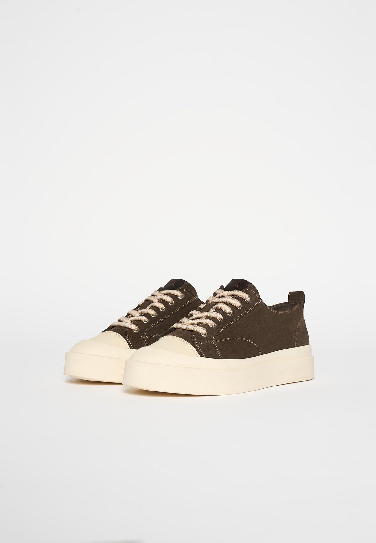 Vienna - Suede Contrast Stitch Sneaker - Brown