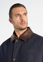 Cameron - Unisex Oversized Denim Bomber Jacket - Indigo