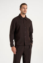Valentin - Classic Tailored Wool-Blend Long Sleeve Shirt - Brown