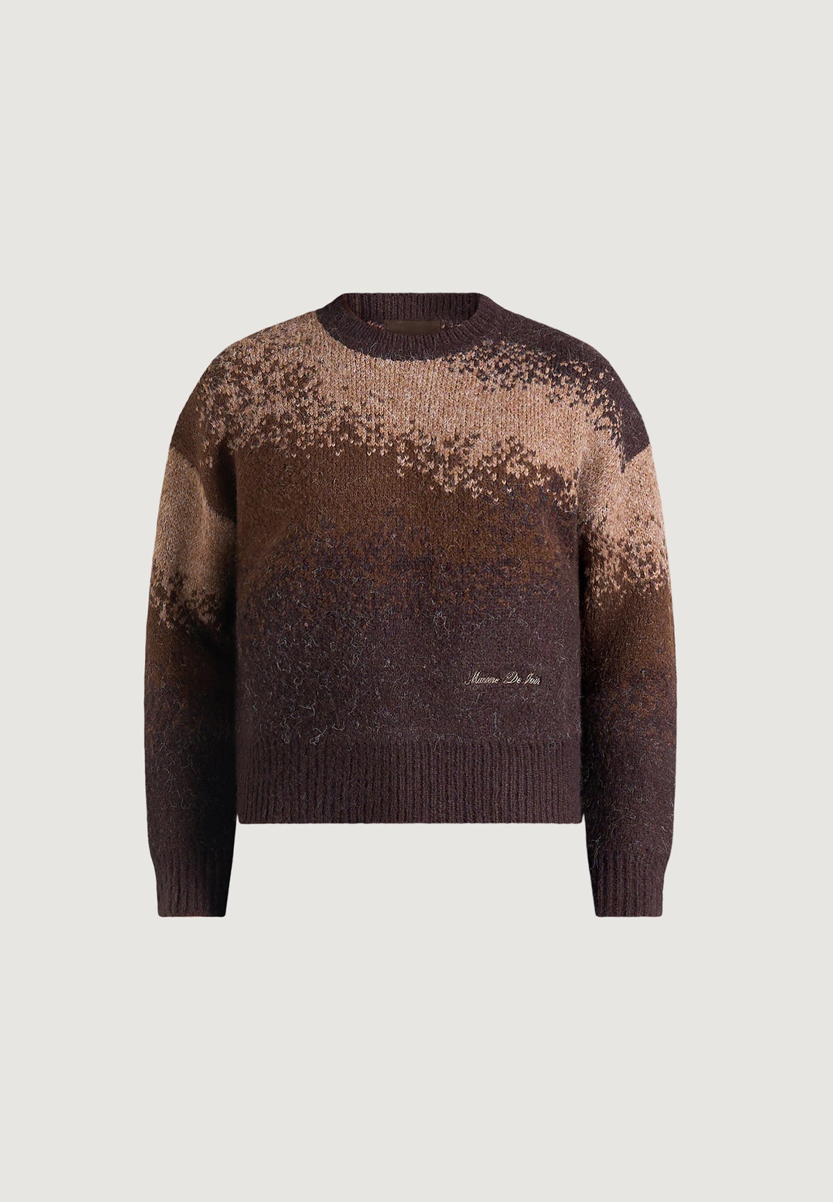 Yani - Ombré Wool Crewneck Sweater - Brown