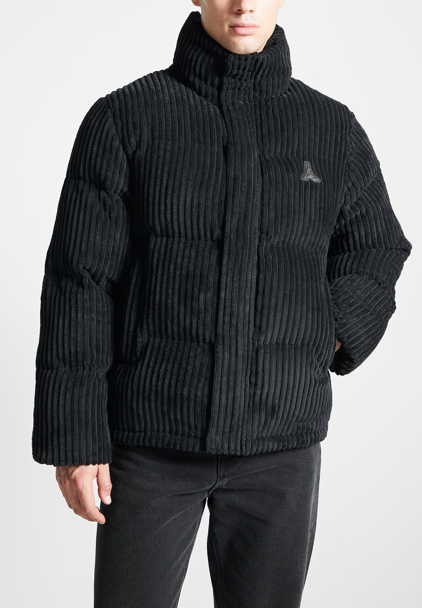 ribbed-velour-puffer-jacket-black 