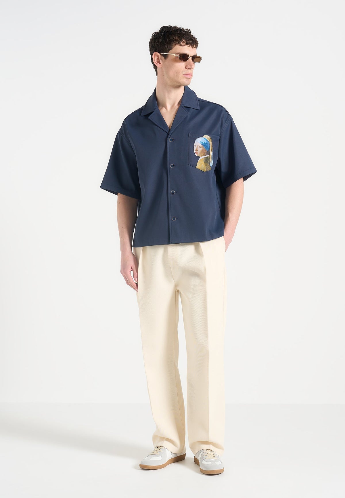 Stephane - "A Girl With A Pearl Earring" Boxy Shirt - Indigo