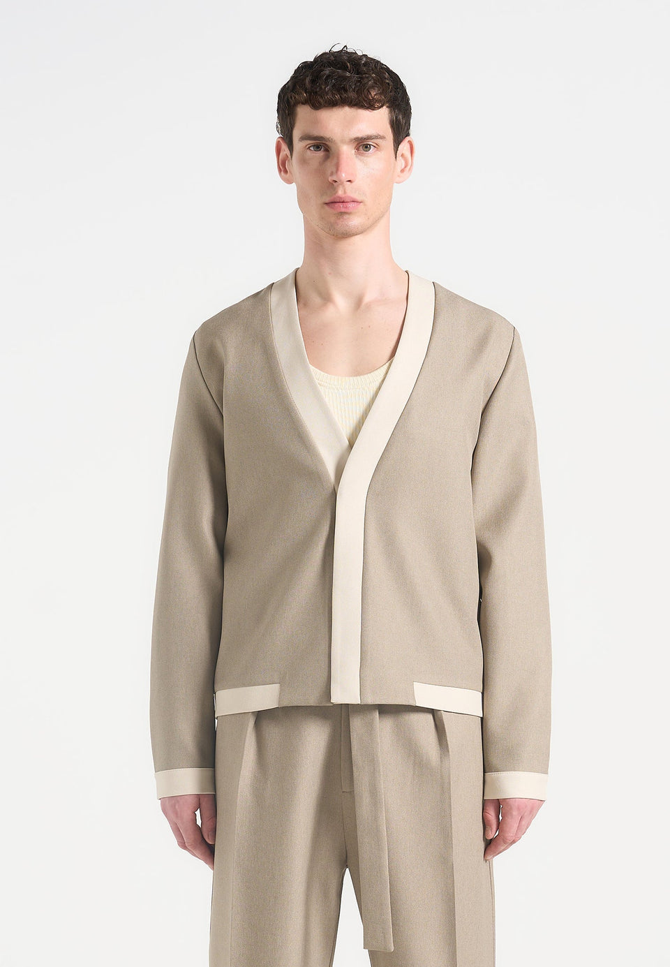 clovis-tailored-cardigan-with-contrast-placket-beige