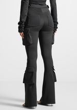 neoprene-cargo-fit-and-flare-leggings-black