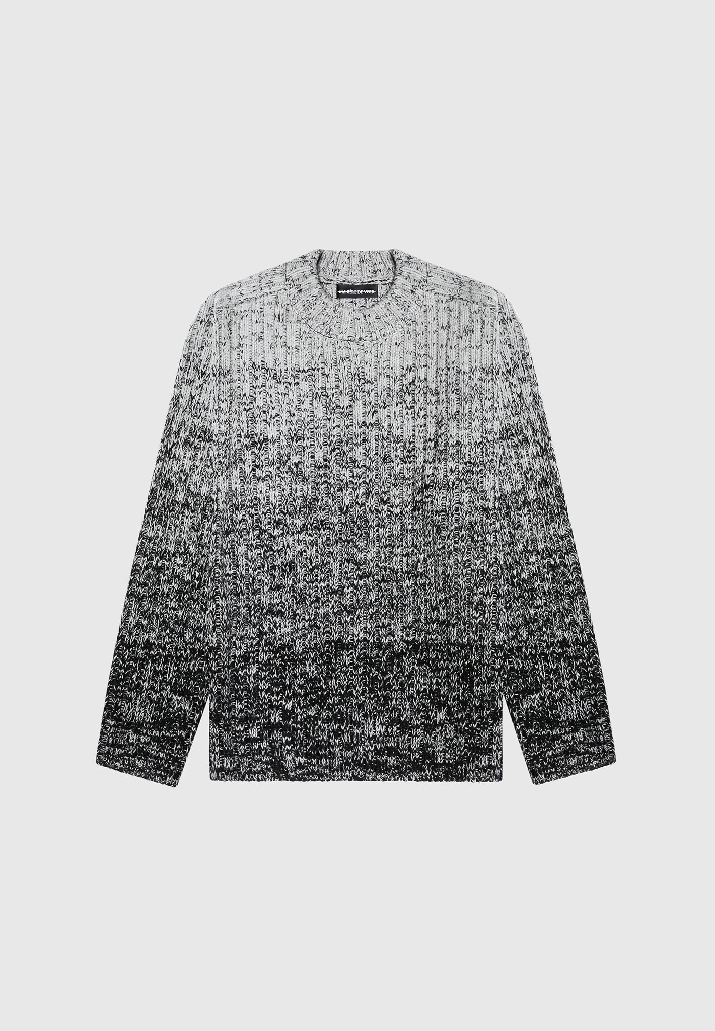 ombre-chunky-knit-jumper-grey-black