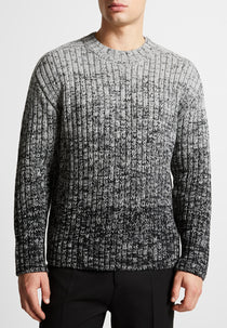 Ombré Chunky Knit Jumper - Grey/Black