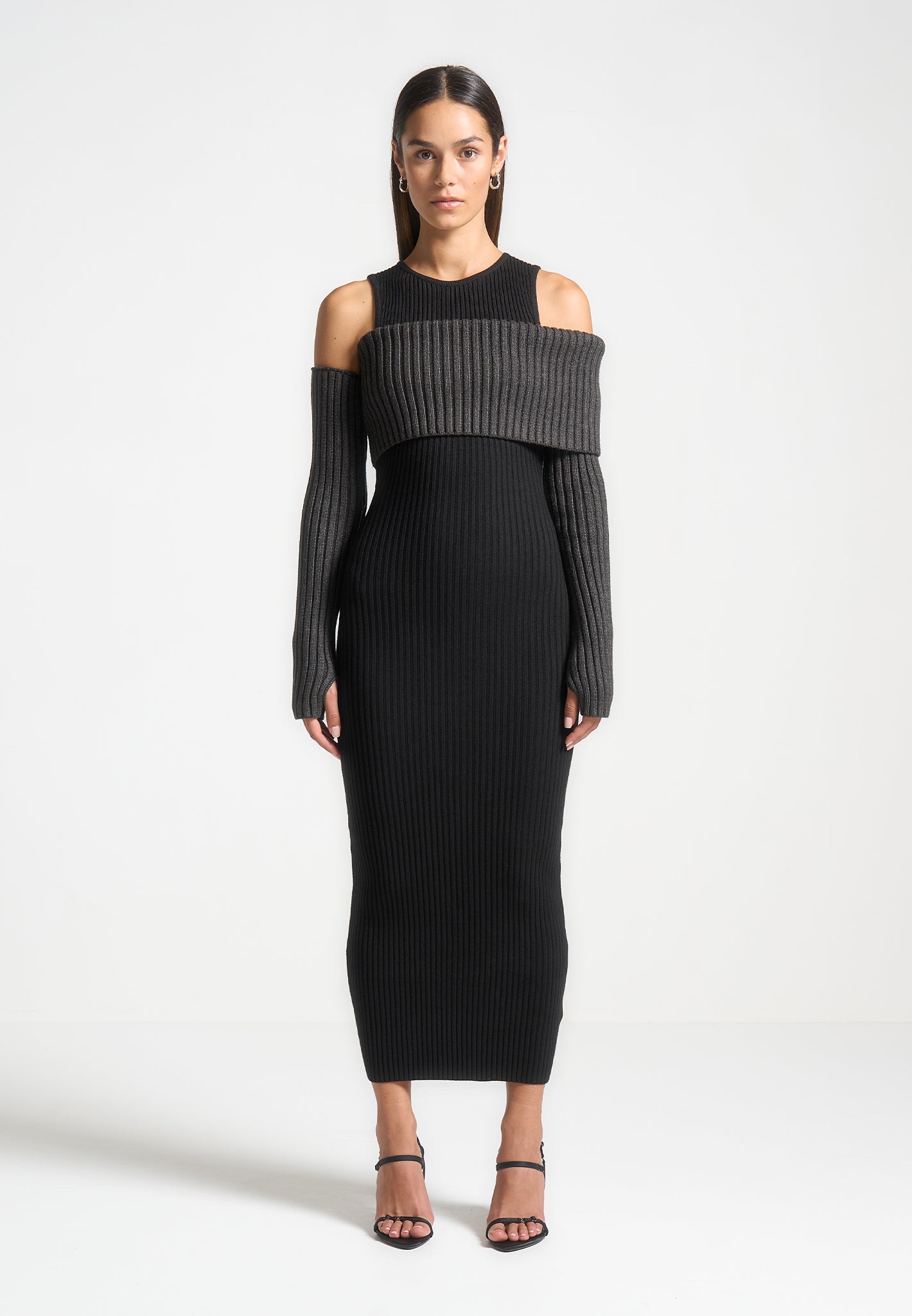 overlay-knitted-midi-dress-black-grey 