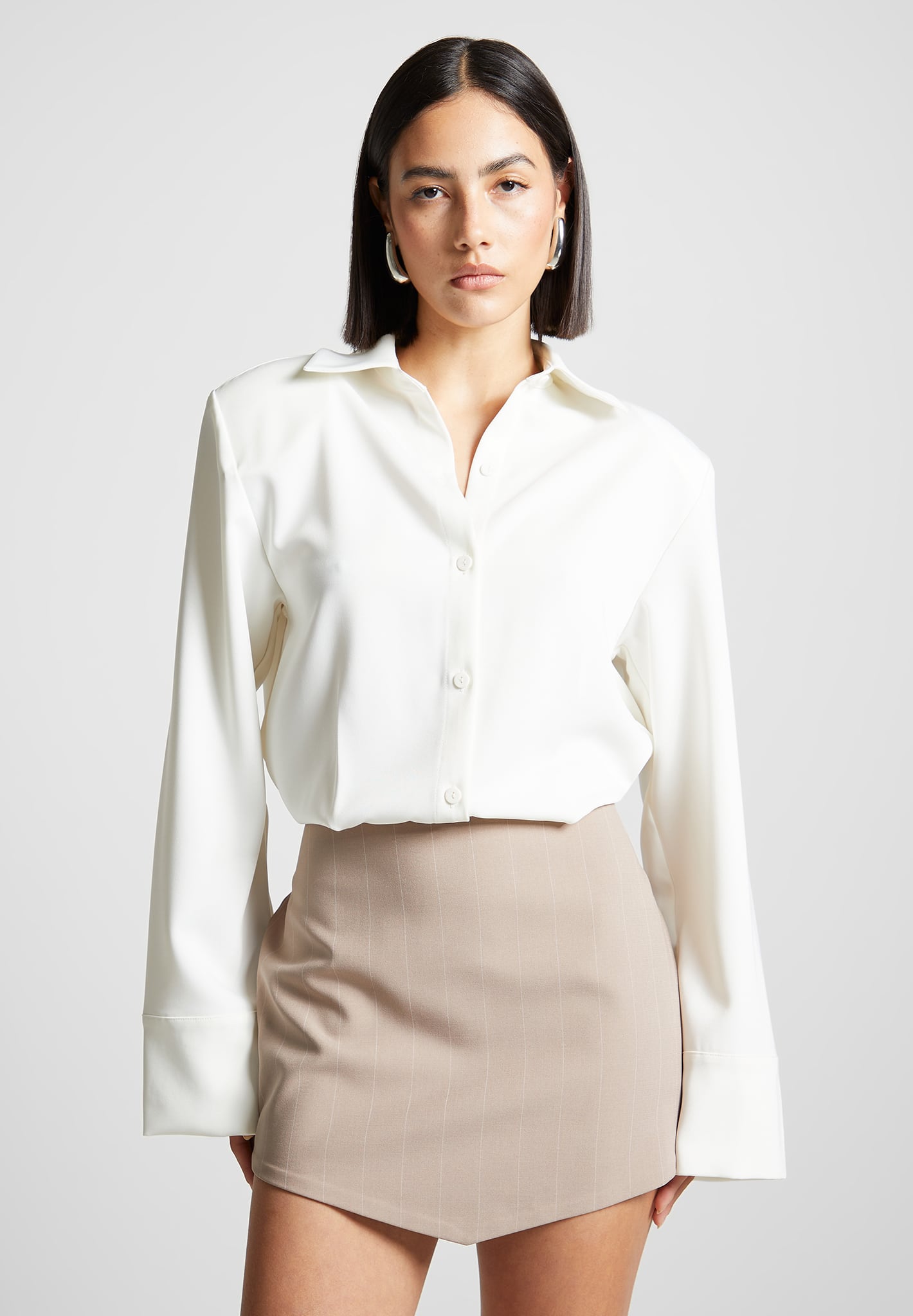 pinstripe-skirt-shirt-dress-white-beige 