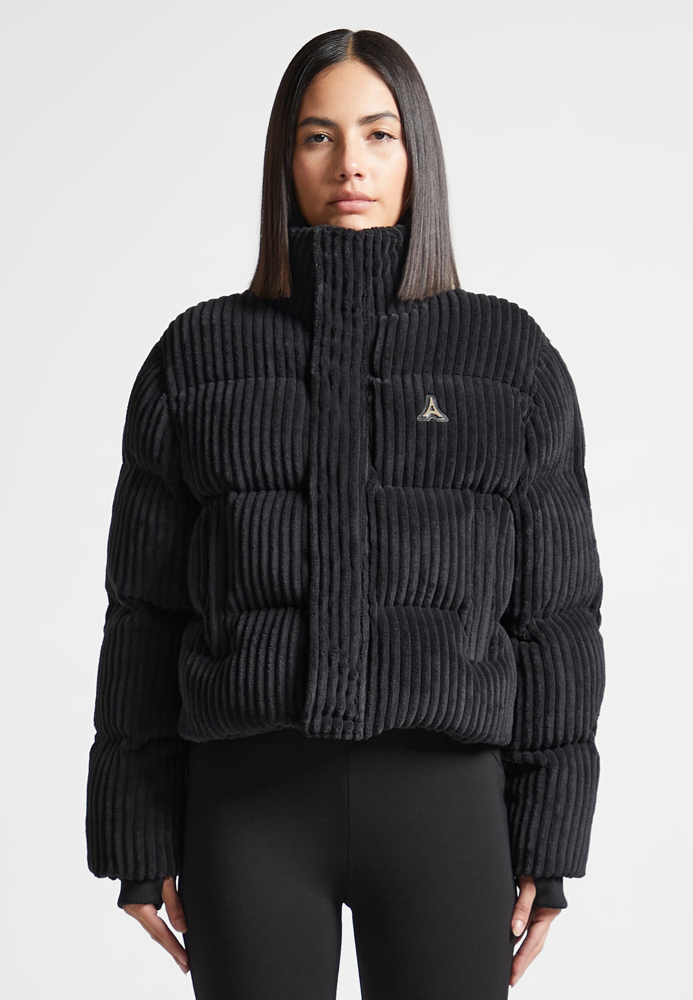 ribbed-velour-puffer-jacket-black-1