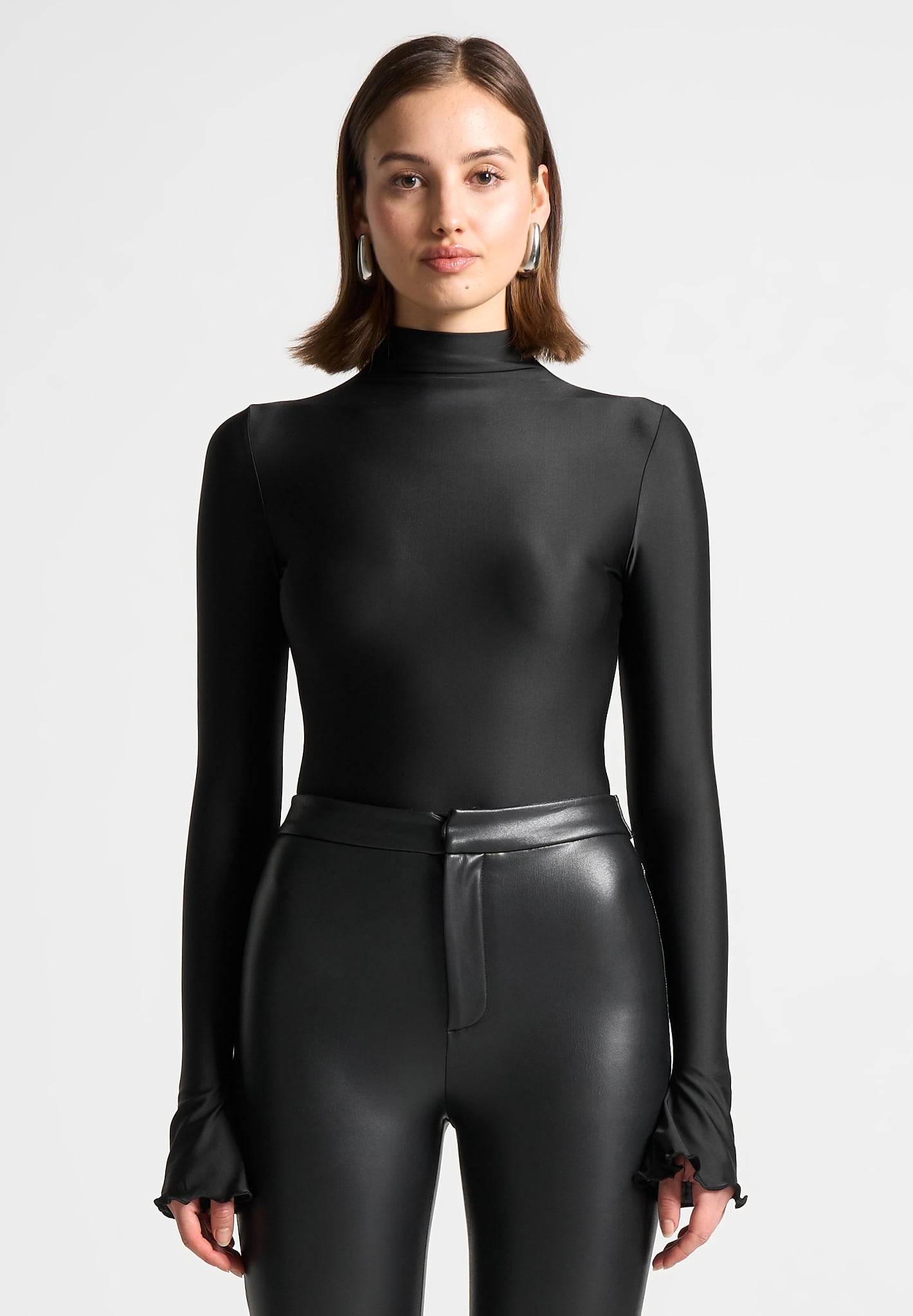 ruffle-cuff-mock-neck-bodysuit-black 