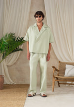 Pierre - Twin Pleat Tailored Pants - Sage